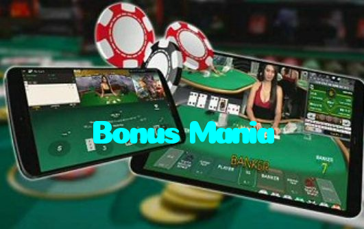 Bonus Mania casino presented on mobile device in Pakistan with slots and live games