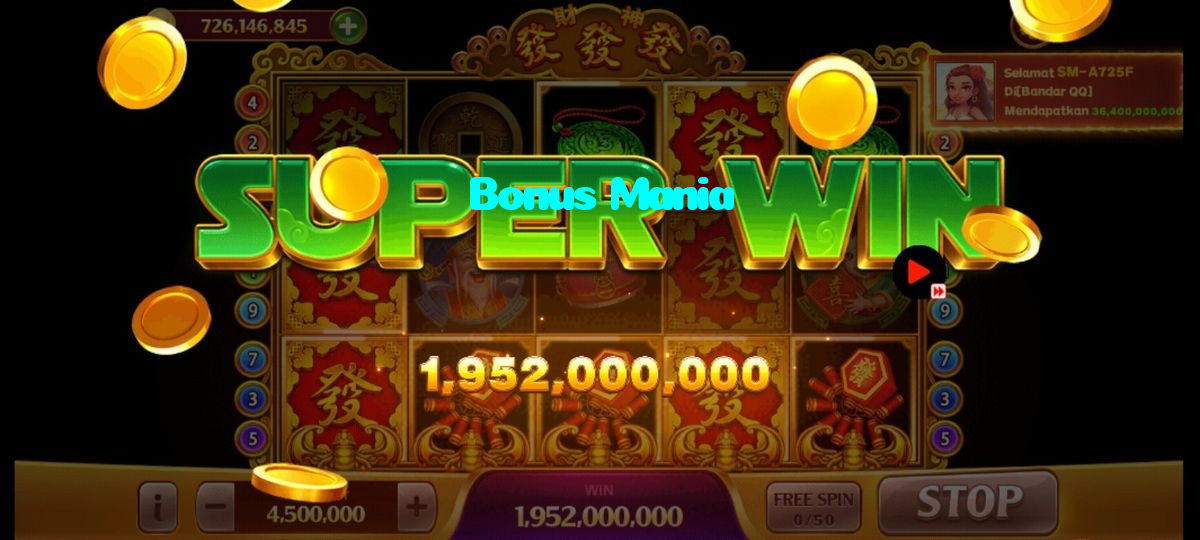 available types of Bonus Mania bet including pre-match live express and system bets